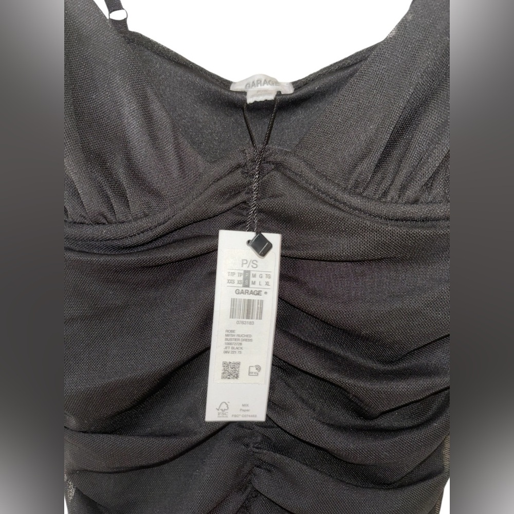 NWT Garage Mesh Ruched Bustier Dress - Picture 7 of 7